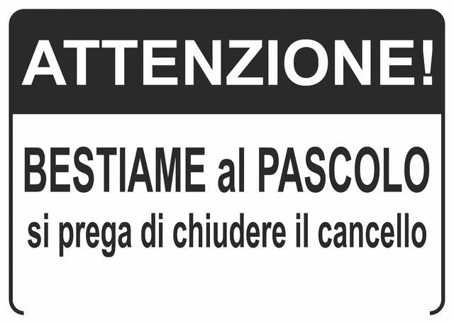 2 Cartelli "Si Prega Di Chiudere Il Cancello" Cane, Segnaletica Per