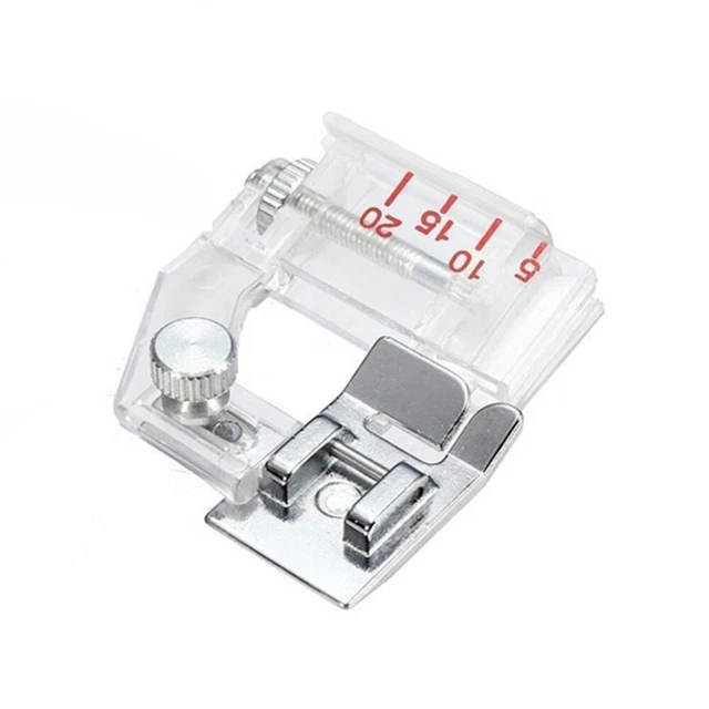 Piede pressa regolabile per larghezza tessuto da 5 mm a 20 mm comodo ed efficien