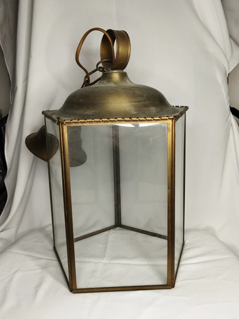TRAIN ANCIENNE ÉCLAIRAGE Lanterne Lampe Laiton Cuivre EUR 49,00