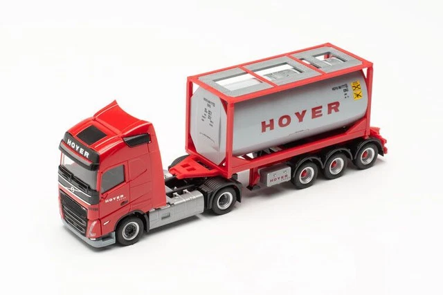 Camion 4x2 VOLVO FH GL Avec Remorque Bâchée HERPA – échelle 1/50, Métal Et Plastique, Neuf