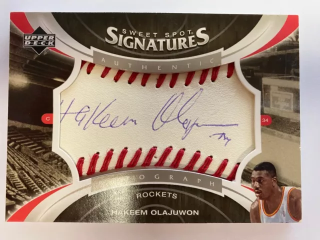 2006-07 Upper Deck Sweet Shot Sweet Spot Signatures Hakeem Olajuwon Auto