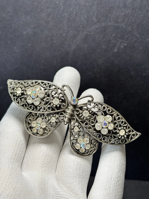 Épingle papillon en filigrane vintage ton or délicat ajouré papillon épingle à tisser papillon vintage ton or épingle bijoux papillon uniques - France