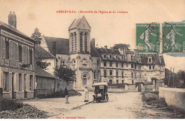 95 - AMBLEVILLE - SAN25084 - Ensemble de l'Eglise et du Château