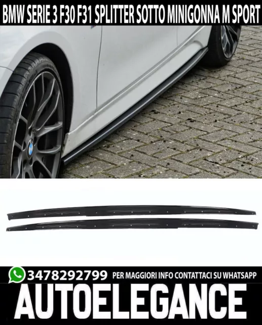 Splitter Bajo Faldas Laterales Para Bmw Serie 3 F30 F31 Puertas Abs