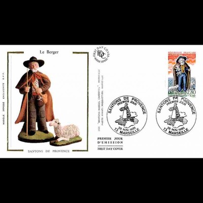 25/11/95 Marseille Les santons de France CEF soie le berger 