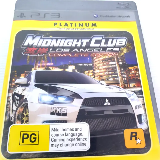 Midnight Club Los Angeles Complete Edition PS3 Rockstar Games 2008 with Manual