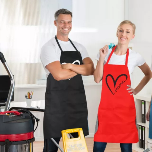 Men Women Adjustable Bib Apron Kitchen Cooking Water Oil Resistant Chef Aprons