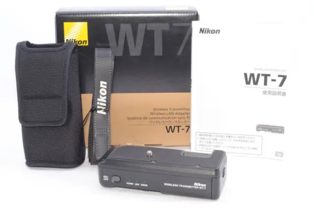 Transmisor inalámbrico Nikon WT-7* caja original adaptador LAN WT-7 estuche