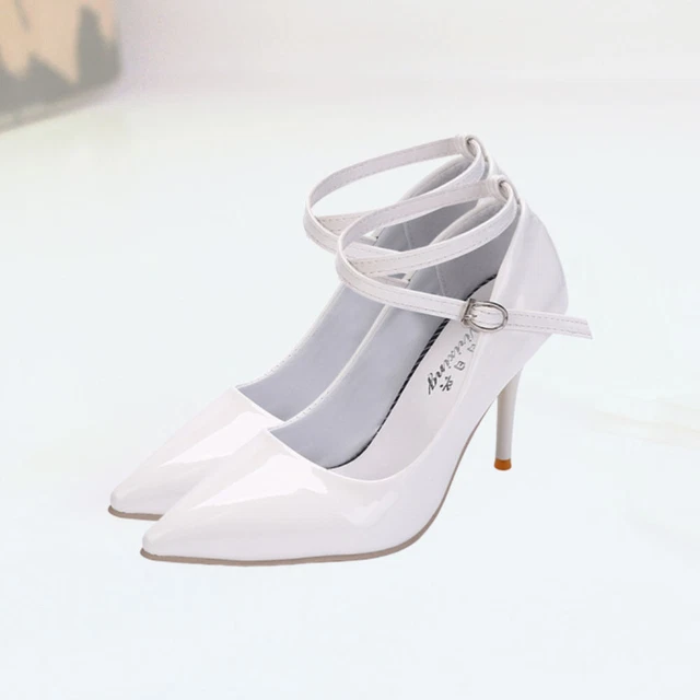 Stiletto Buckle Straps Heels Trendy Heels Chunky Platform Heels One Word Belt