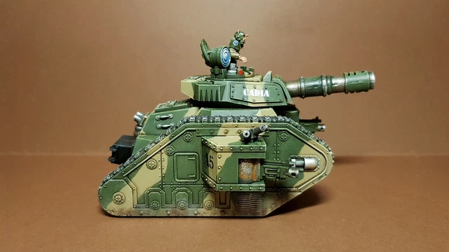 Warhammer 40k Astra Militarum commission painted Leman Russ Battle Tank