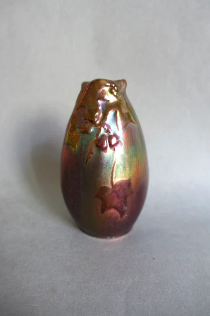 Vase En Grès D'Alain Girel (1945-2001) - Décor émaillé Frise Automnale, Daté 1986 - Parfait état