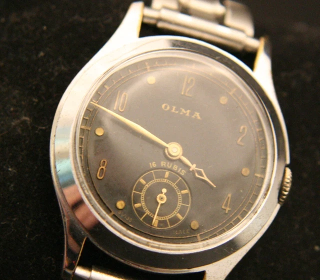 Montre Vintage Civitas Gents De La Seconde Guerre Mondiale - Style Militaire Avec Sous-cadran