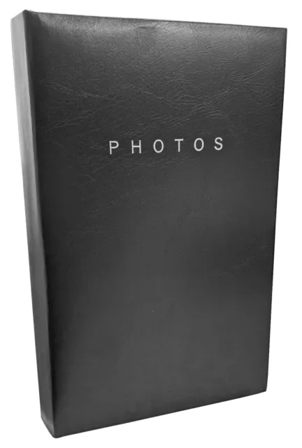 1 x Black Flip Photo Album 16cm x 27cm Holds 80 x 6" x  4" Family Photographs