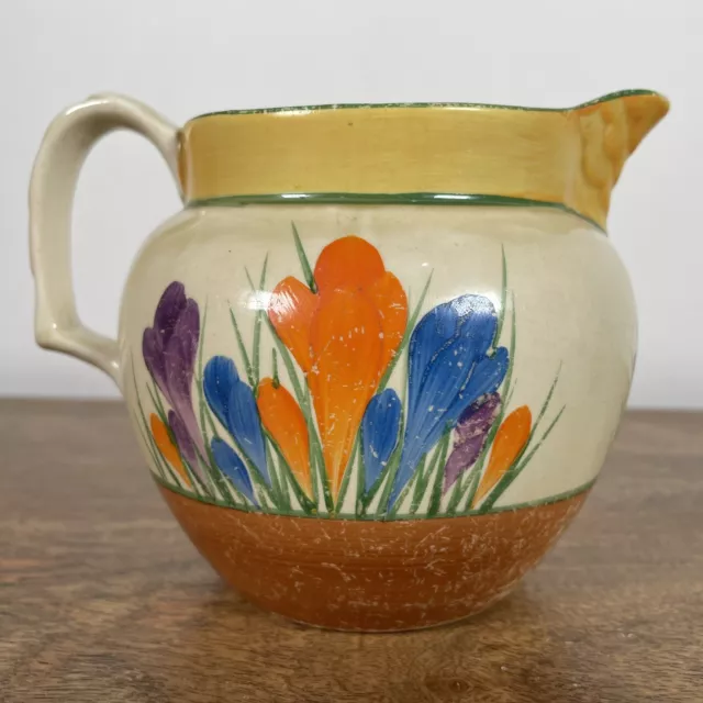 Clarice Cliff Autumn Crocus Windsor Jug Floral Art Deco Pottery Milk Water Cream