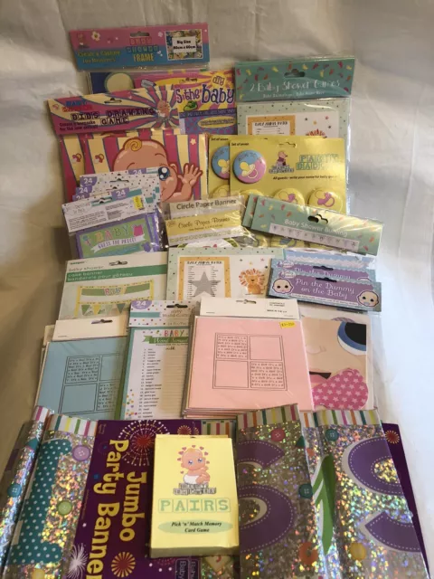 Job Lot Of Baby Shower Items RRP Over £120