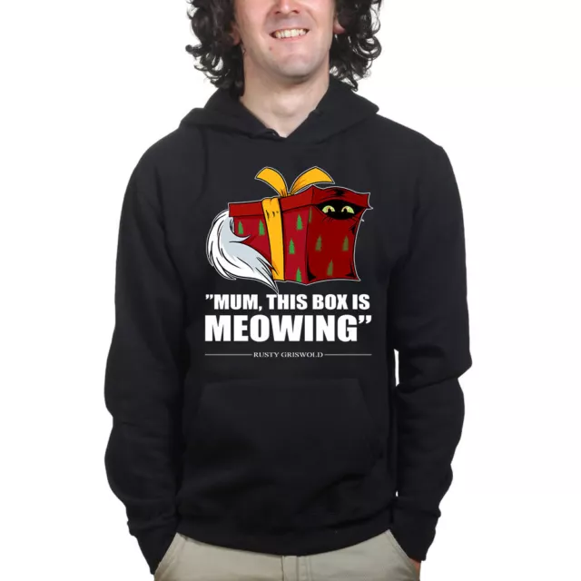 Meowing Box Cat Christmas Xmas Gift SantaHoodie