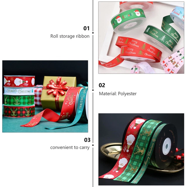 2x Urlaub Haar Bögen Bänder Manuellen Band Weihnachten Geschenk Paket Band 6