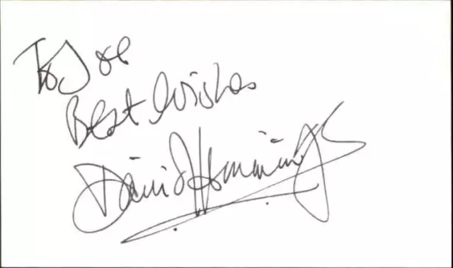 David Hemmings d. 2003 Actor Gladiator Signed 3" x 5" Index Card