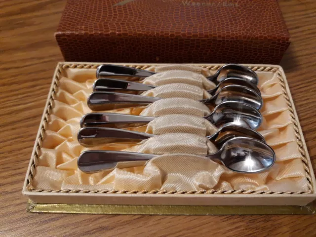 Keltum Dutch Post 1936 Spoons Set Of 6 Vintage Set Silver Plate With Box