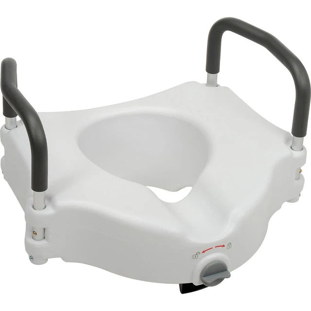 DRIVE MEDICAL RTL12027RA Elevated Raised Toilet Seat with Removable