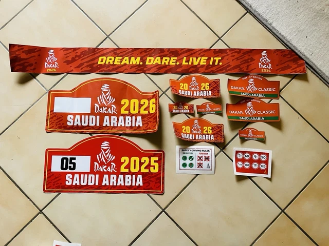 LOT STICKERS RALLYE Dakar 2025 et 2026 Pare Soleil 2026, tous ...