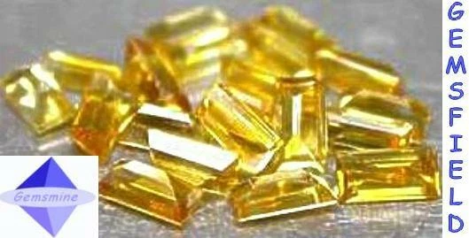 VVS - 1.46ct ! CITRINES du Brésil 100% NATURELLES ! LOT 13 baguettes poli AAA++