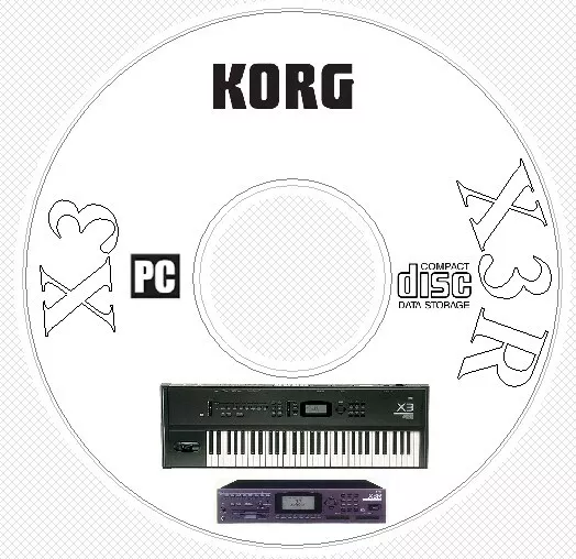 Korg X3 / X3R Sound Patches Library Manual MIDI Software & Editors CD ..  X 3 R