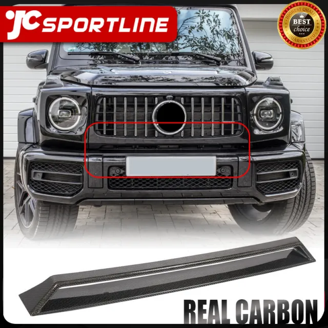 For Benz W463 W464 G63 AMG REAL Carbon Front Bumper Upper Air Vent Scoop Grill