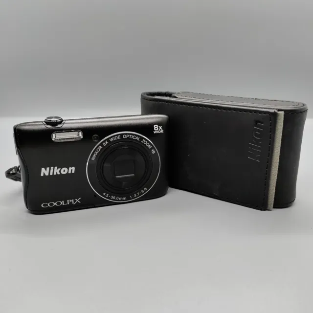 Nikon Coolpix S3700 20.1MP Compact Digital Camera Black Tested