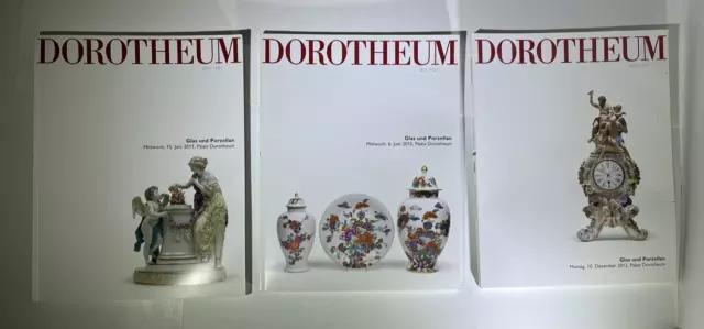 lot of 3 DOROTHEUM Glass and Porcelain Auction Catalogues 2011-2012 VIENNA