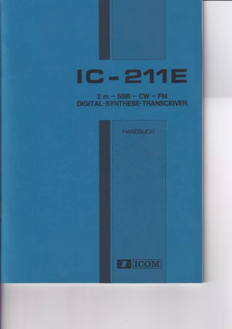 Handbuch mit Schema für Icom IC-211 E in Deutsch