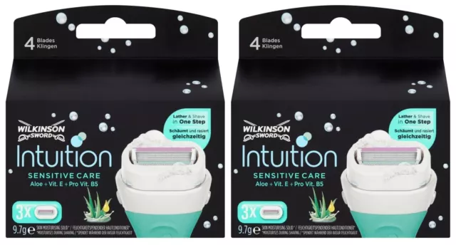 Wilkinson Sword Intuition Sensitive Razor Blades 2x3 Packs Womens Shave Genuine