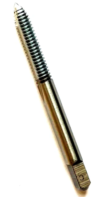 #12-24 Spiral Point Plug Tap 2 Flute - Carbon Clad Coated - Bright Finish - Each