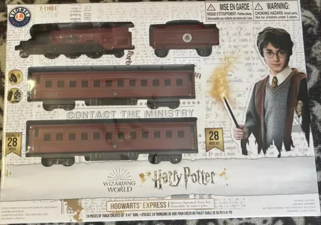 New Lionel 7119681 Harry Potter Hogwarts Express 28 Pcs Battery Train Set Sealed