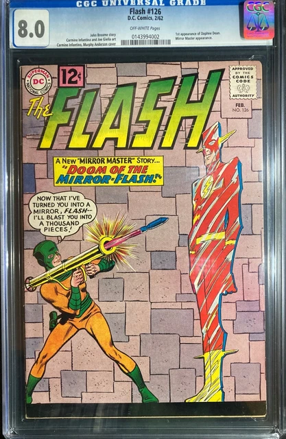 Flash #126 2/62 CGC 8.0 OW Early Low Census Issue; Teeny Crack; Low Starting Bid