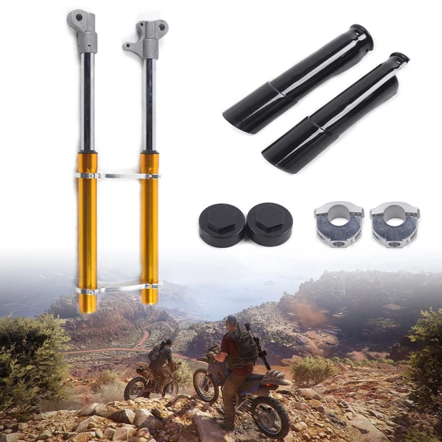 Fourche Suspendue HIMALO 12 Pouces – Inversée, Ressort/huile, 90mm Débattement – VTT/Beach