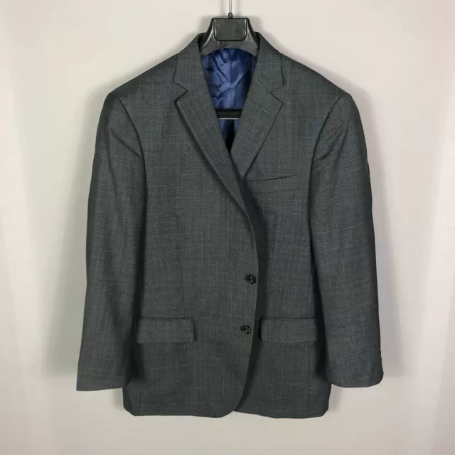 Hart Schaffner Marx Men's Plaid Notch lapel Wool Suit Jacket SIze 46R