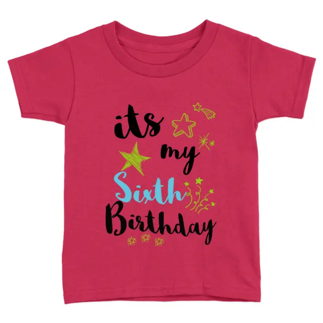 It's My Sixth Birthday BOYS Kids T-Shirt 6th Birthday Years Old Gift Present