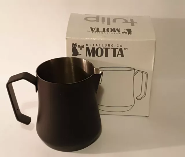 Motta Tulip Milk Jug - Black Nera Stainless Steel 35 CL Art 4535