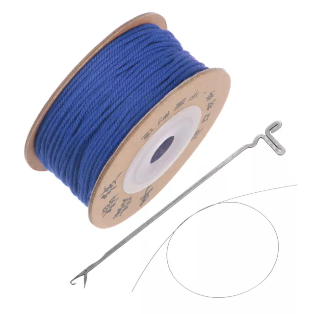 Macrame Cord Kit 1mm x 32Yards, Cotton Macrame Rope Cord, Blue
