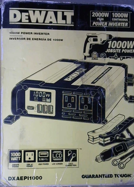 DEWALT  1000-Watt Portable Car Power Inverter with Triple USB Ports