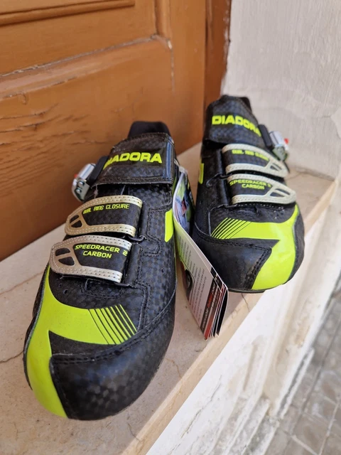 Chaussures De Cyclisme Diadora Synchro Lady, Noir/jaune, Pointure 38, Neuves