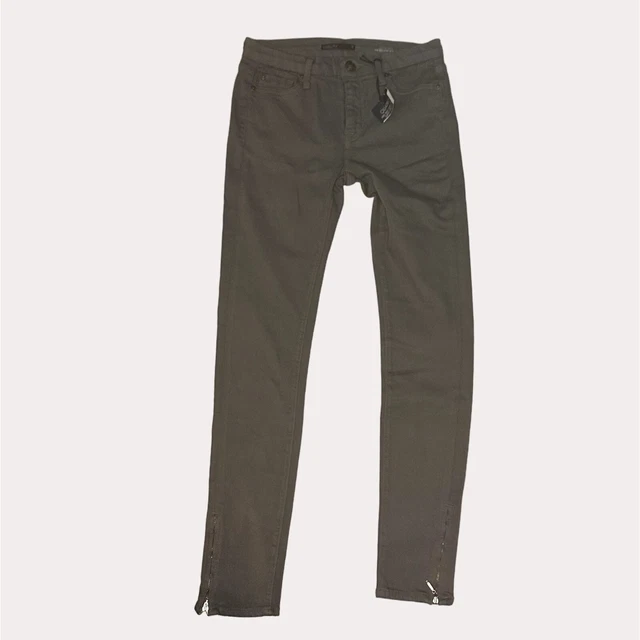 Fidelity Denim Quatro Mid Rise Ultra Slim Zip Skinny Jeans  Gray 26 NWOT ss