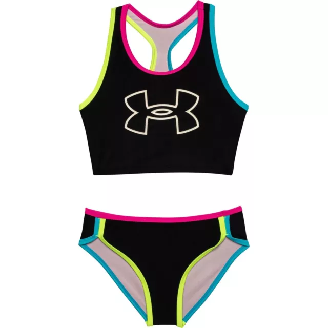 Under Armour Little Girls Racer Midkini Swimsuit Set - Size 5