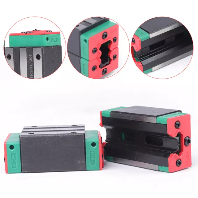 2pcs HGH15CA Linear Guide Rail Sliding Block Guideway Bearing High-precision New