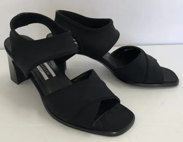 Amanda Smith Soft Step Black Heels Sandals Shoes Women’s 6.5 M