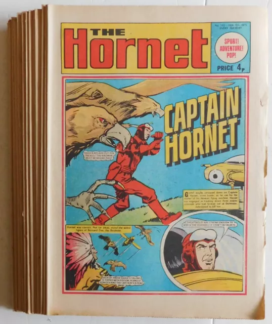 17 X HORNET Comics - Between #592 & #641 Job lot (all shown) 1975