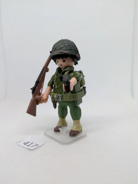 2 Casques Américains WWII Pour Playmobil - Custom Historique Thème 1939-1945, En Très Bon état