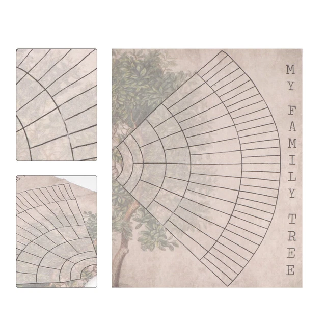 FAMILY MEMBERS CHART Genealogy Charts Descendants Tree Diagram Canvas ...