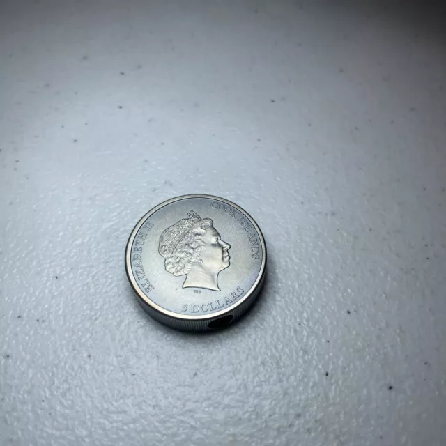 2021 Cook Islands La Cienega Meteorite $5 1oz .999 Silver Coin with Inlay